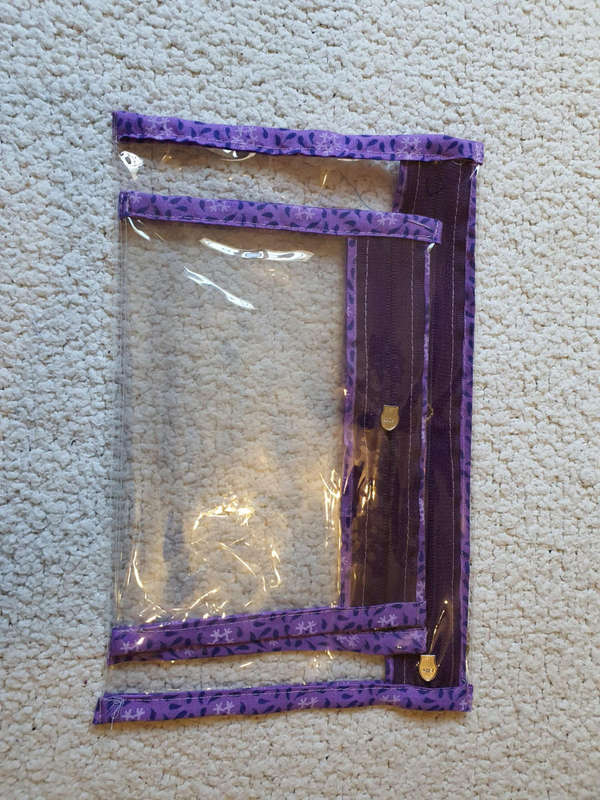 Clear Zipped Bags (Purple)
