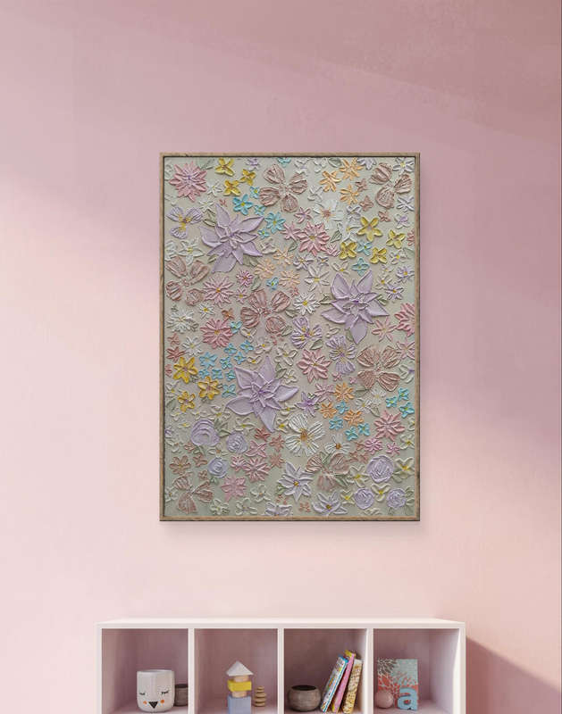 Floral Textured Art 45x65cm
