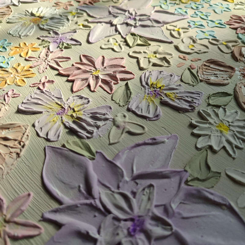 Floral Textured Art 45x65cm
