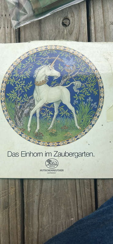 Stunning Pristine Hutschenreuther Unicorn Plate Set (5) - Dreamer's Garden