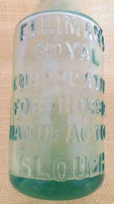 2 x Antique embossed bottles