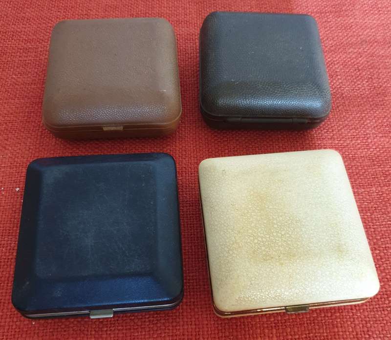 4 x vintage folding travel clocks (not working)