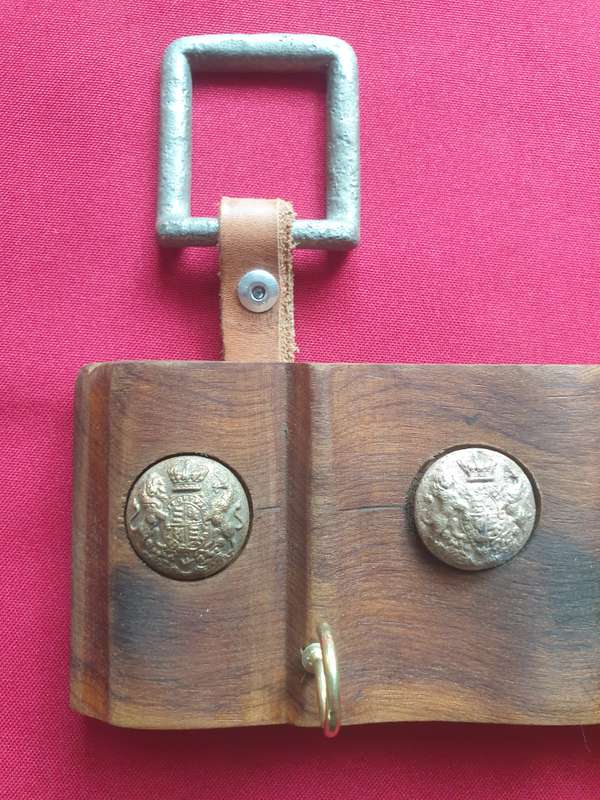 Stinkwood key hanger with antique ABW fittings