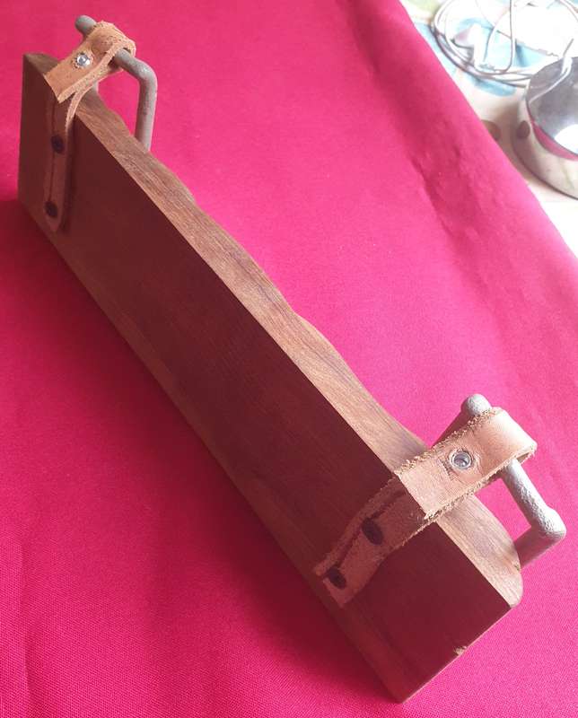Stinkwood key hanger with antique ABW fittings