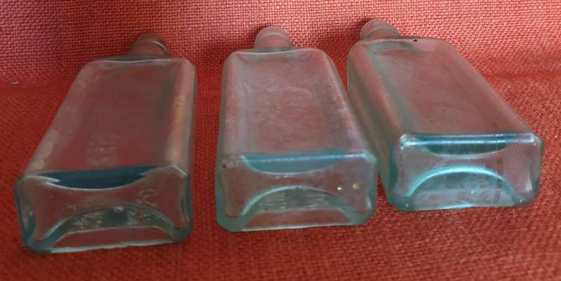 3 x very old Chamberlains Cough Remedy bottles