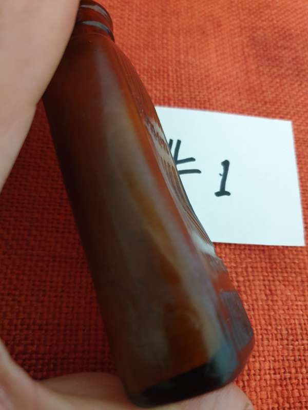 4 x vintage brown Poison/Vergif bottles #1