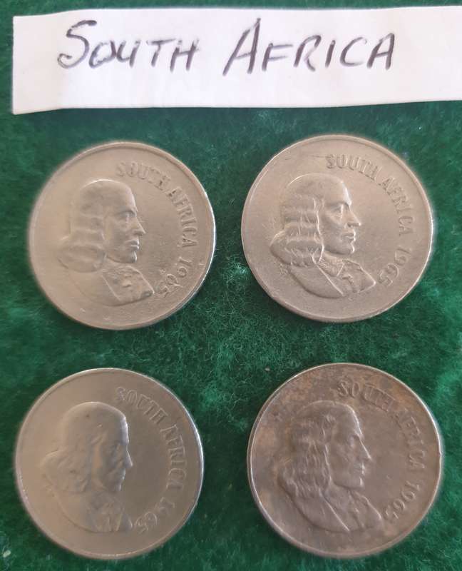 13 x South African 10c coins (mostly 1965)