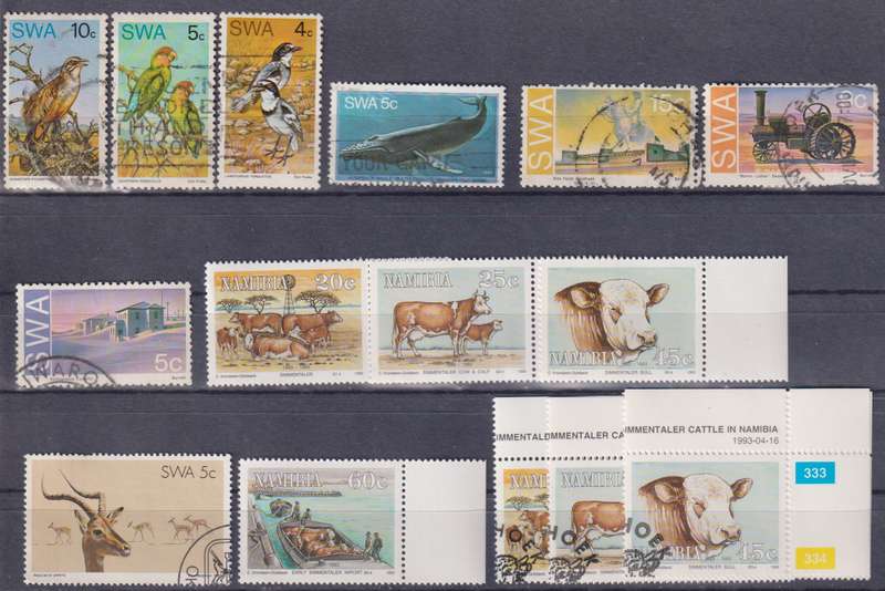 Stamps SWA & Namibia Mix Card