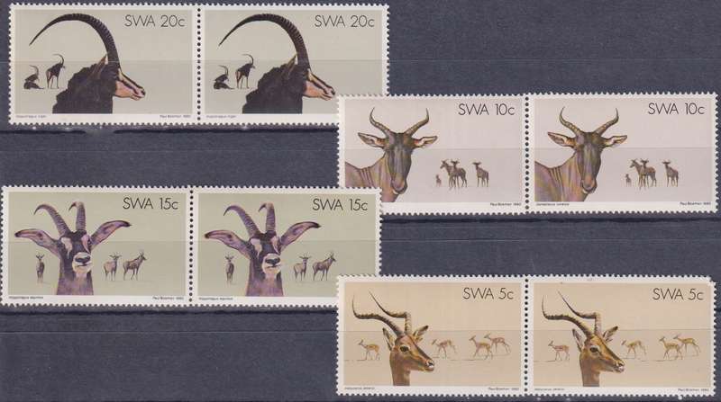 Stamps SWA 1980 The 25th Anniversary of Nature Protection in Southwest Africa