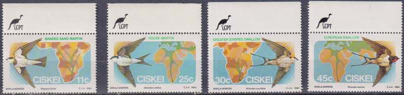 Stamps Ciskei 1984 Migartory Birds