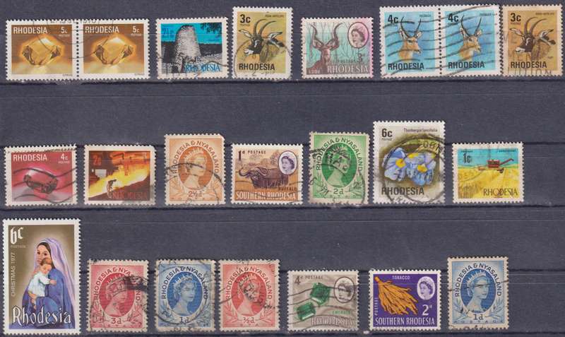 Stamps Rhodesia Mix Card