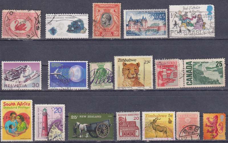 Stamps Mix World Card