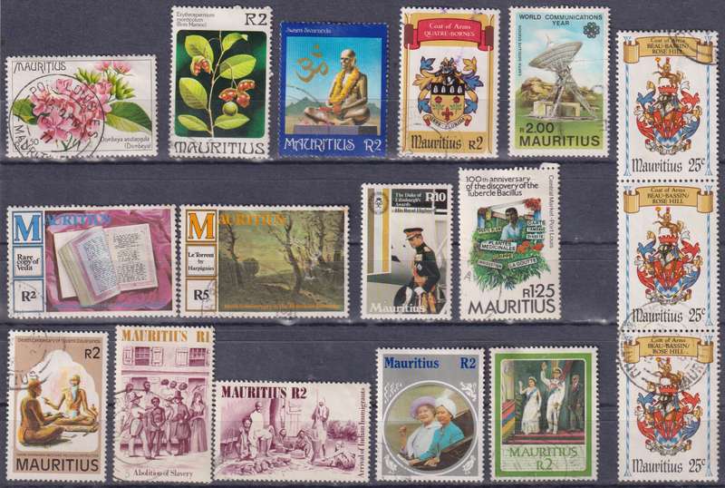 Stamps Mauritius Mix Card