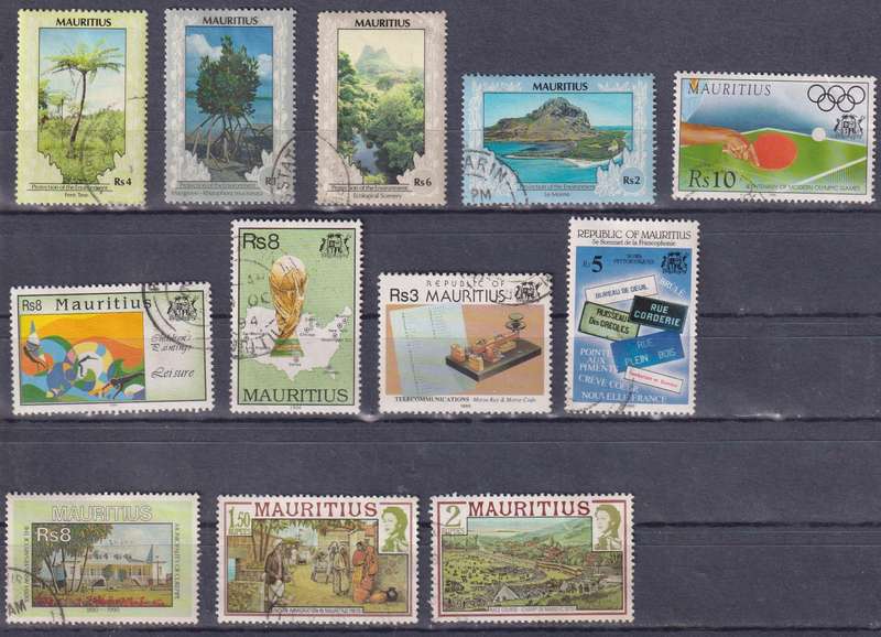 Stamps Mauritius Mix Card