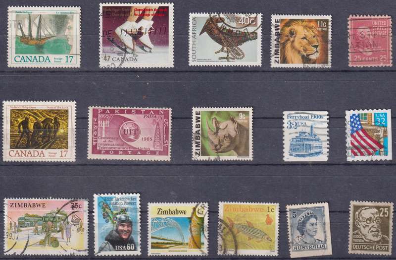 Stamps Mix World Card