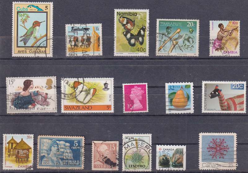 Stamps Mix World Card