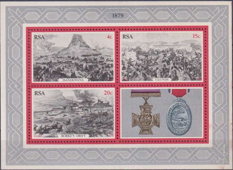 Stamps Control Blocks RSA 1979 The 100th Anniversary of the Zulu War