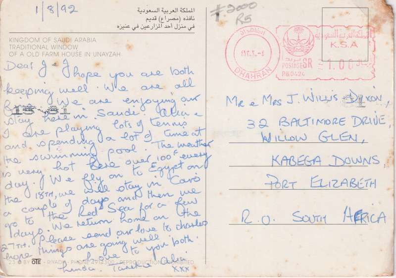 Post Cards not used