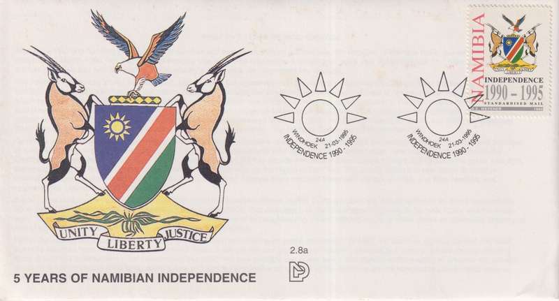 FDC Namibia 1995 The 5th Anniversary of Independence