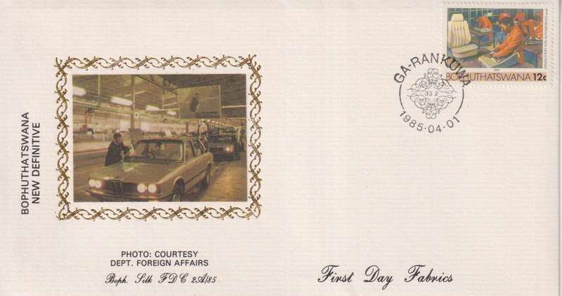 FDC Silk Cover Limited edition 265/600  Bophuthatswana