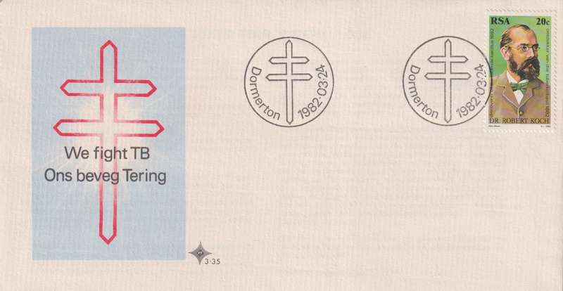 FDC RSA 1982 The 100th Anniversary of the Discovery of Tubercle Bacillus