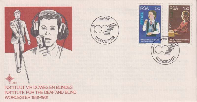 FDC RSA 1981 The 100th Anniversary of the Institutes for Deaf and Blind, Worcester