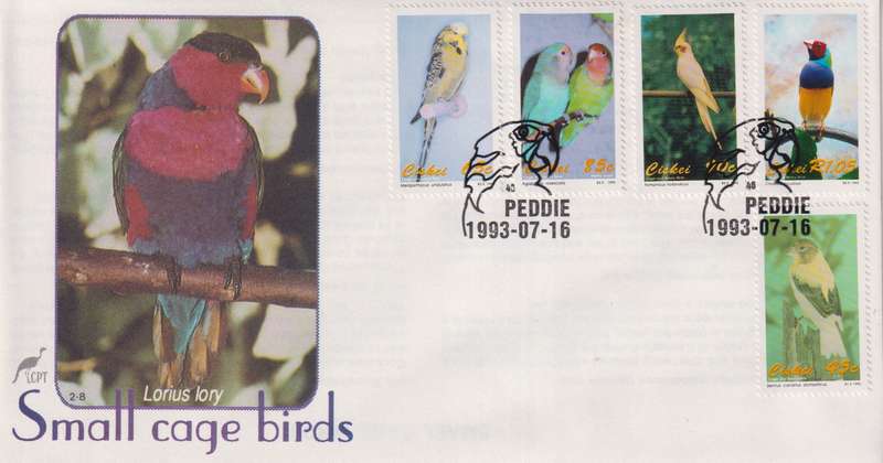 FDC Ciskei 1993 Cage Birds