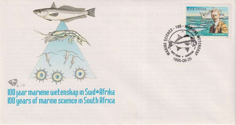 FDC RSA 1995 The 100th Anniversary of Marine Science in South Africa