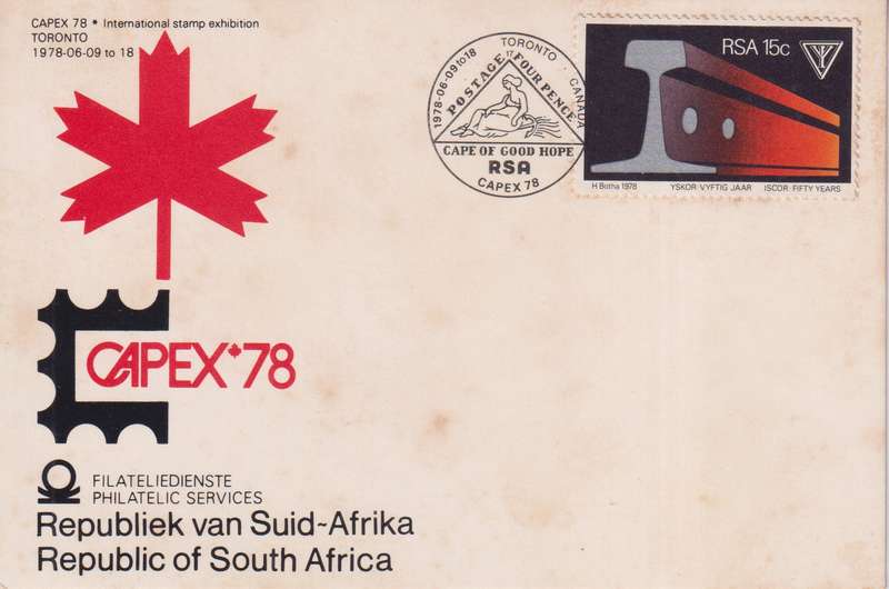 FDC RSA 1978 The 50th Anniversary of I.S.C.O.R. (South African Iron and Steel Industrial Corporation