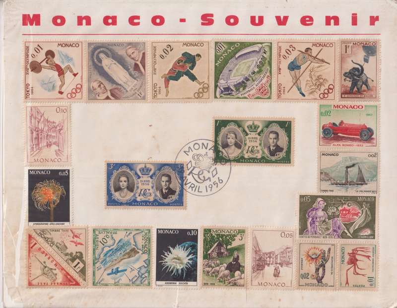 Stamp on Paper Monaco