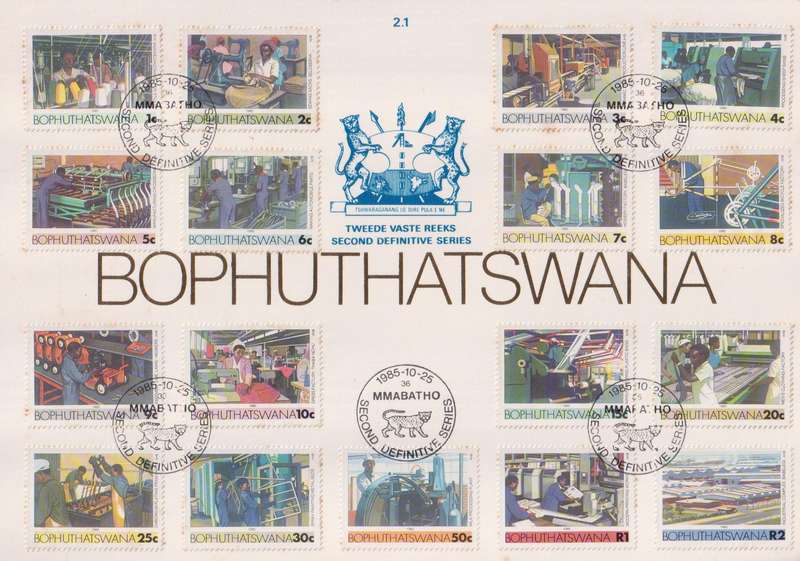 Stamps Bophuthatswana Second Definitive Series 1985