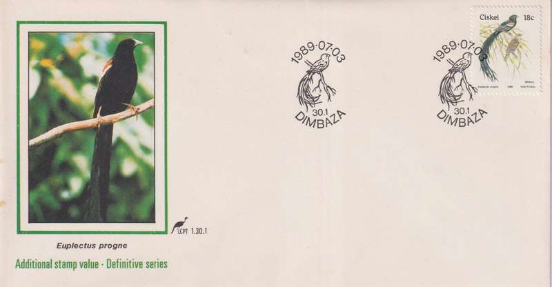 FDC Ciskei 1989 Birds - Long-Tailed Widowbird