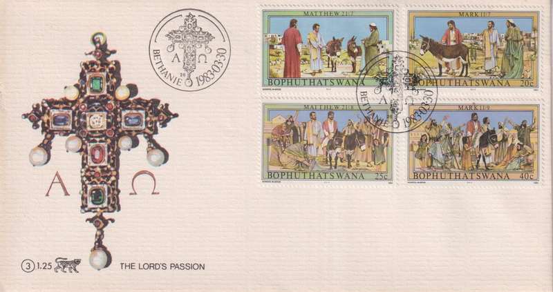 FDC Bophuthatswana 1983 Easter - Palm Sunday