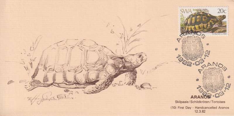 FDC SWA  1982 Tortoises