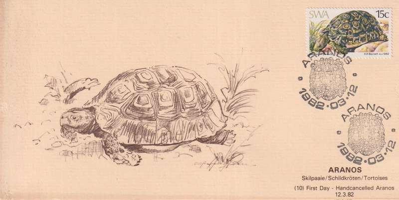 FDC SWA  1982 Tortoises