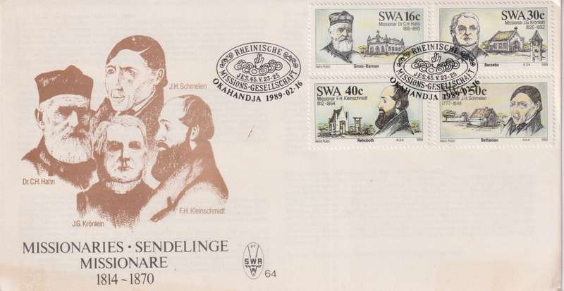FDC SWA 1989 Missionaries