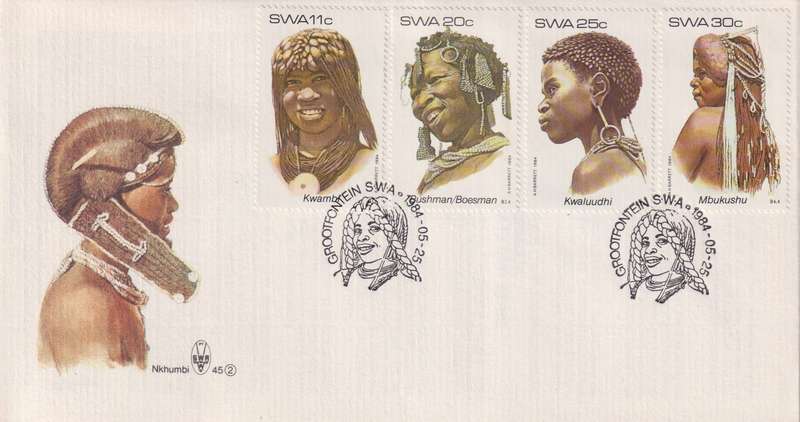 FDC SWA  1984 Female Headdresses