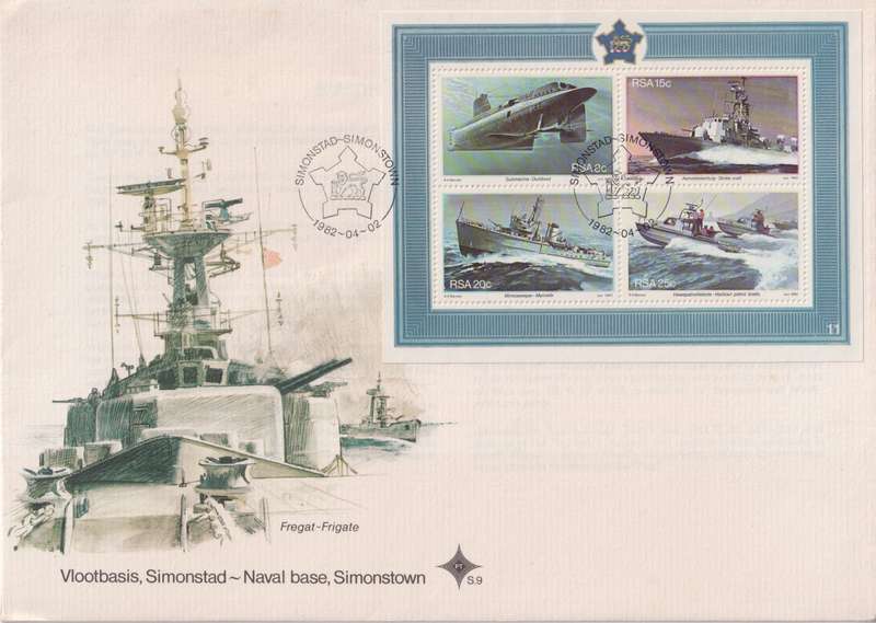 FDC RSA 1982 The 25th Anniversary of Simonstown as South African Naval Base