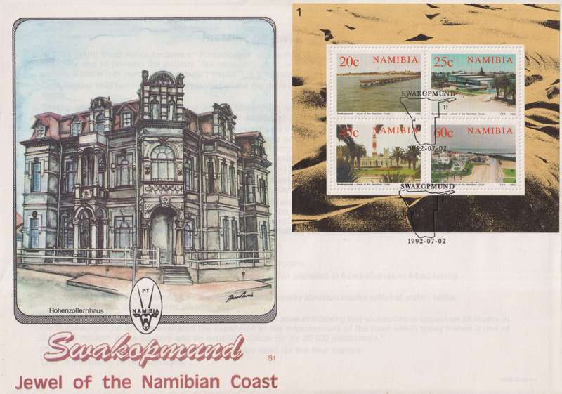 FDC Namibia 1992 The 100th Anniversary of Swakopmund