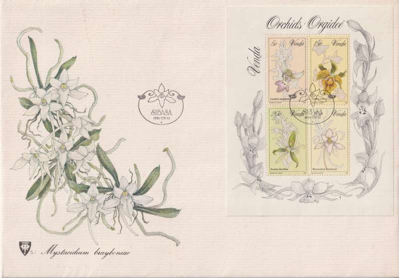 FDC Venda 1981 Orchids