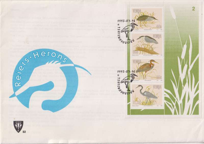 FDC Venda 1993 Herons