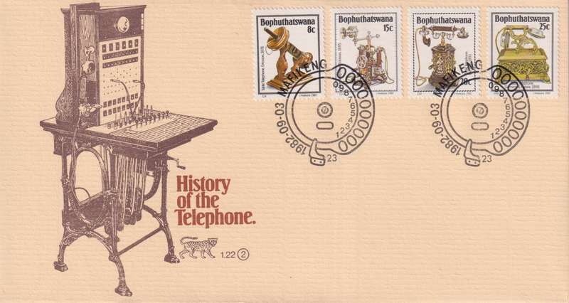 FDC Bophuthatswana 1982 History of the Telephone