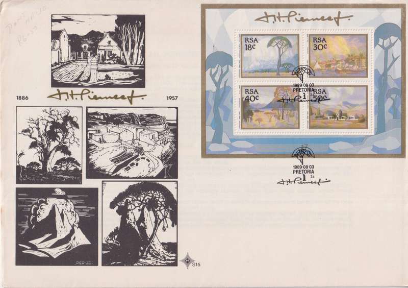 FDC RSA 1989 Paintings by Jacob Hendrik Pierneef