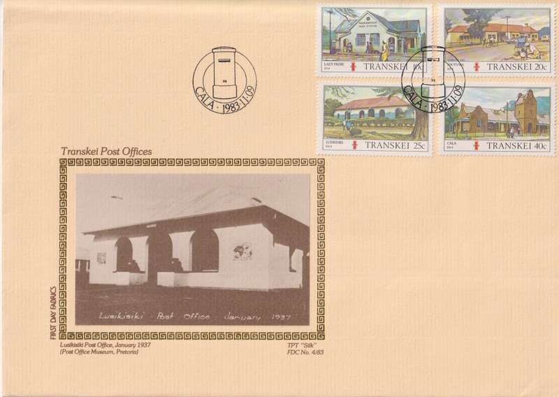 FDC Silk Transkei 1983 Transkei Post Offices