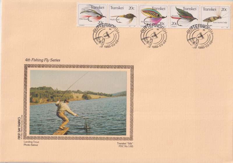 FDC Silk Transkei 1983 Fishing Flies