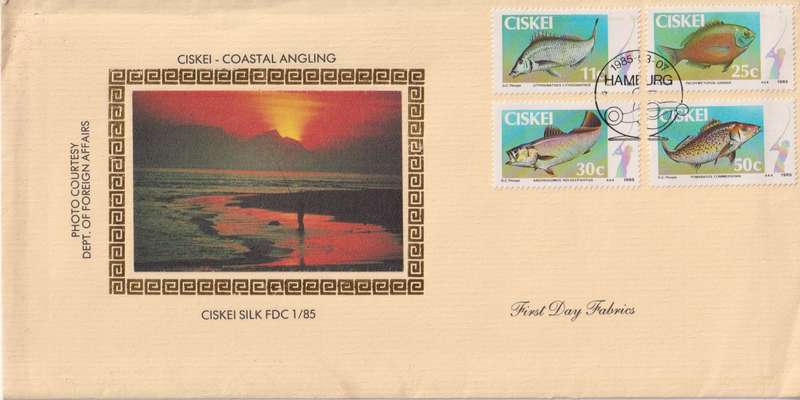 FDC Silk Ciskei 1985 Fish