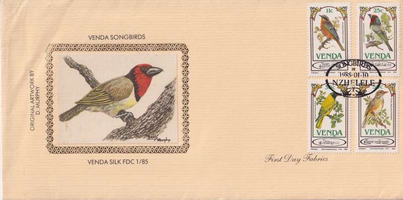 FDC Silk 1985 Songbirds