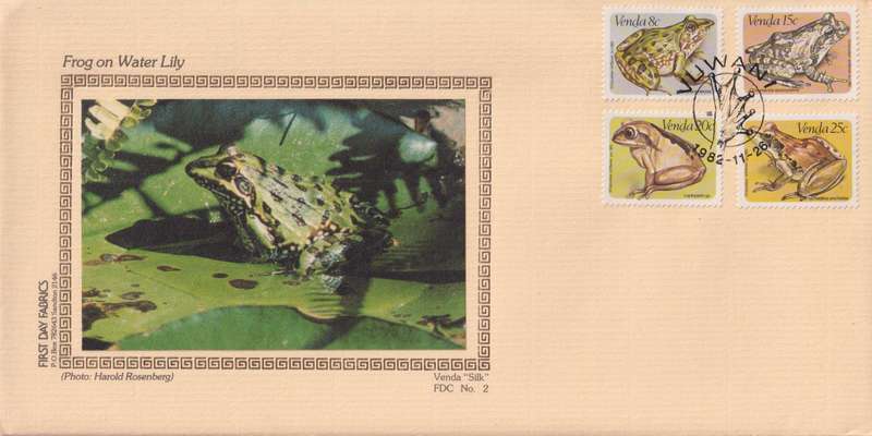 FDC Silk Venda 1982 Frogs