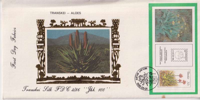 FDC Silk Transkei 1986 Aloes