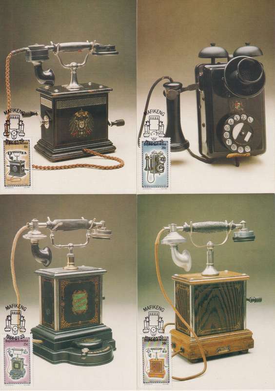 Maxi Card Set of 4 1984 History of the Telephone  (Packs Of 10 Bid per pack to take all)